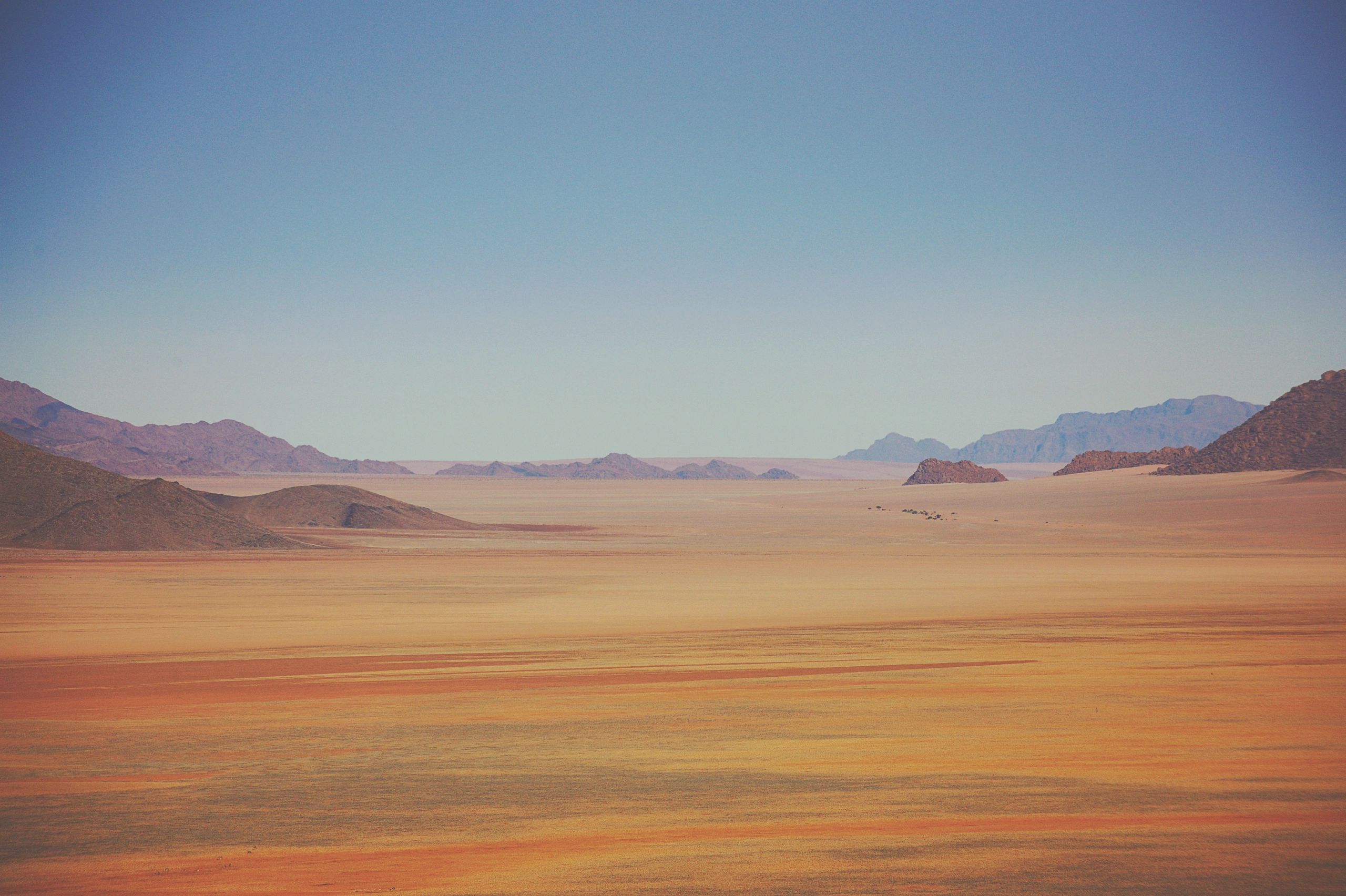 Wide desert landscape in Namibia
